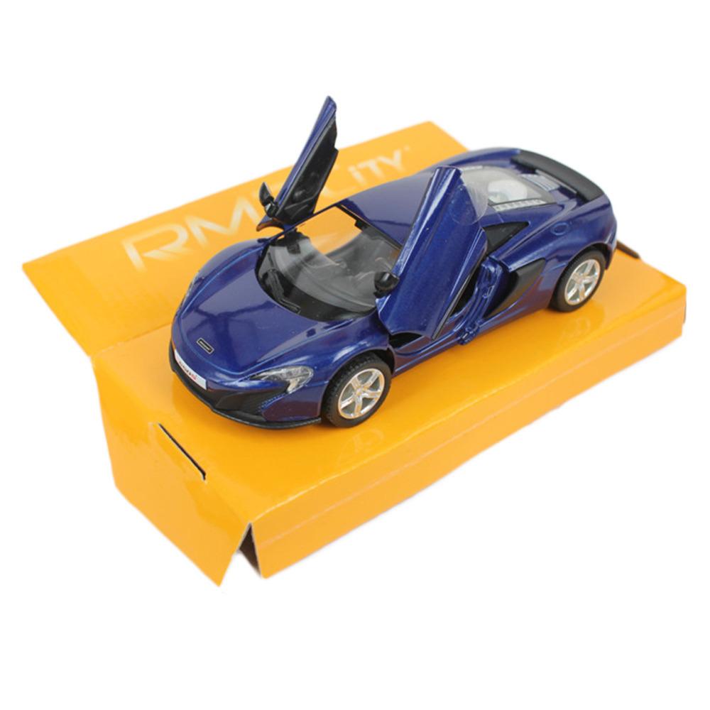 Машина металлическая RMZ City 1:32 McLaren 650S, инерционная, цвет синий  